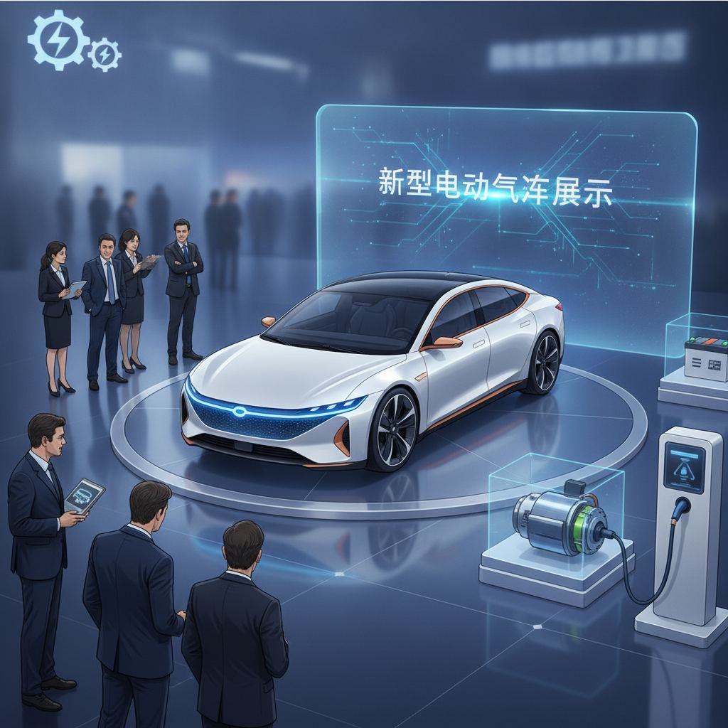 新型电动汽车展示